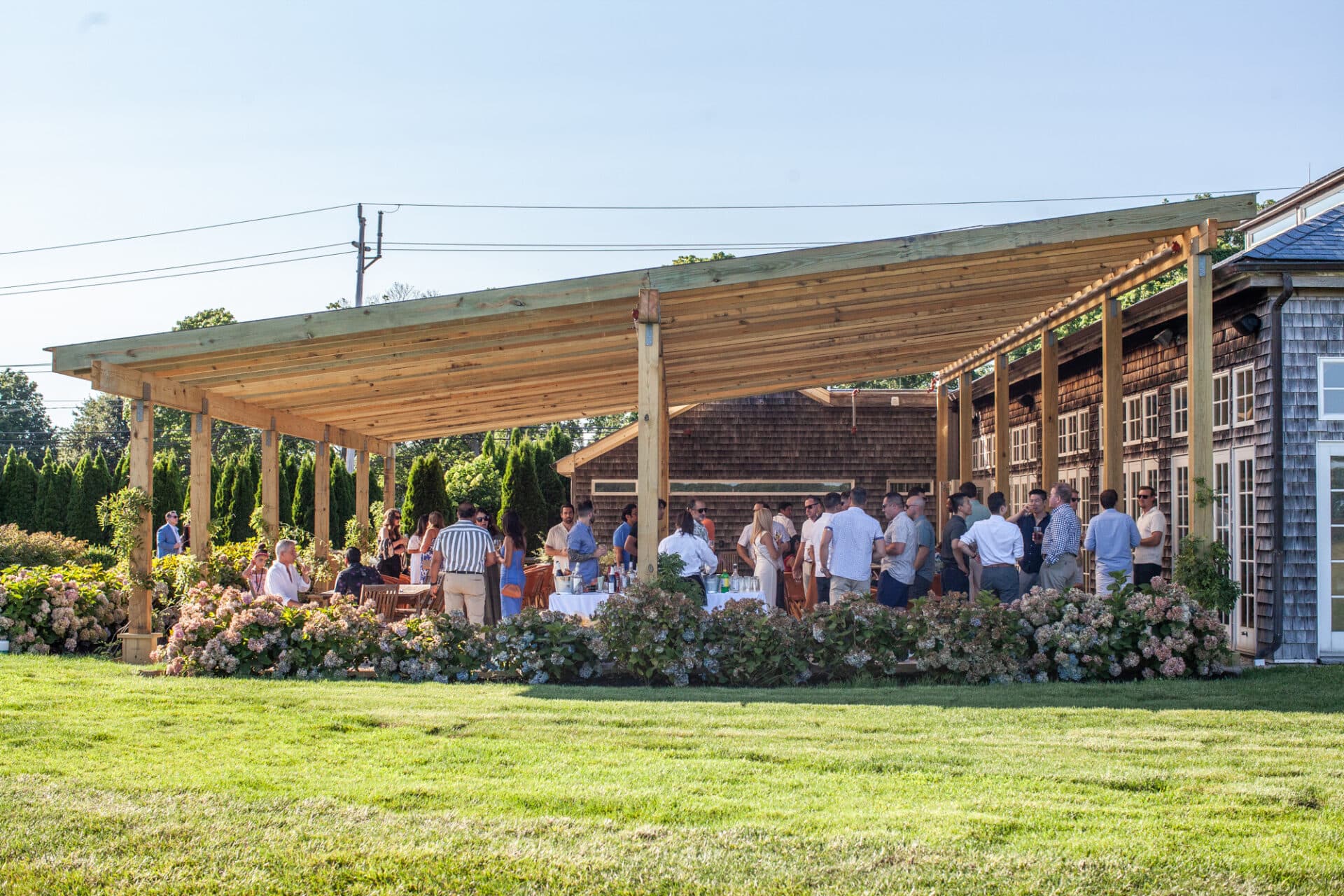 Pergola and tasting house at RGNY on Sound Avenue